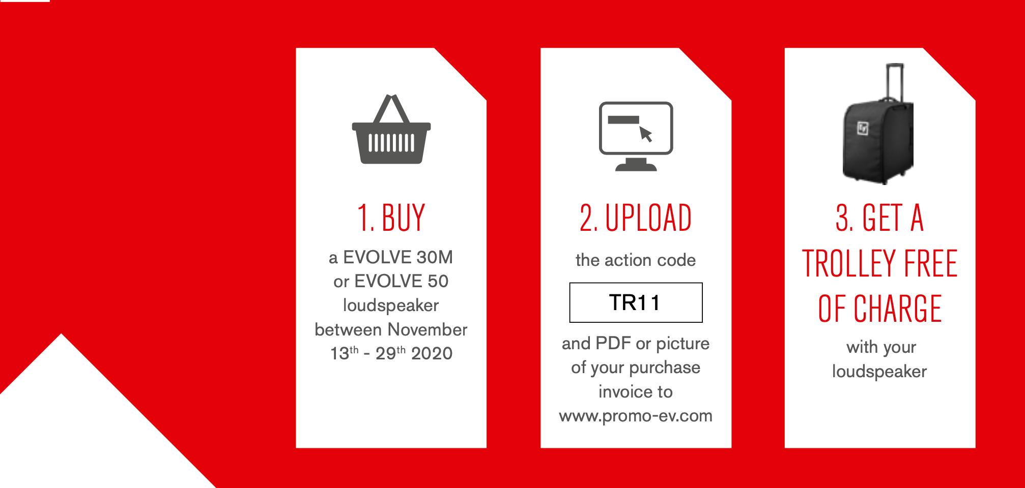 Housse à roulettes gratuite avec la série Electro-Voice Evolve !